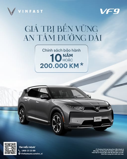 GIÁ TRỊ BỀN VỮNG – AN TÂM ĐƯỜNG DÀI CÙNG VINFAST VF 9