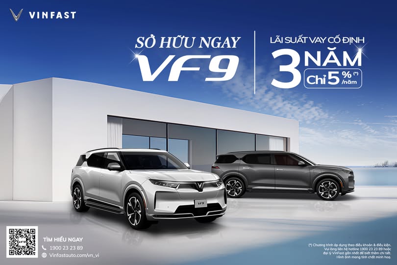 GIẢI PHÁP TÀI CHÍNH ƯU VIỆT – DỄ DÀNG SỞ HỮU VINFAST VF 9