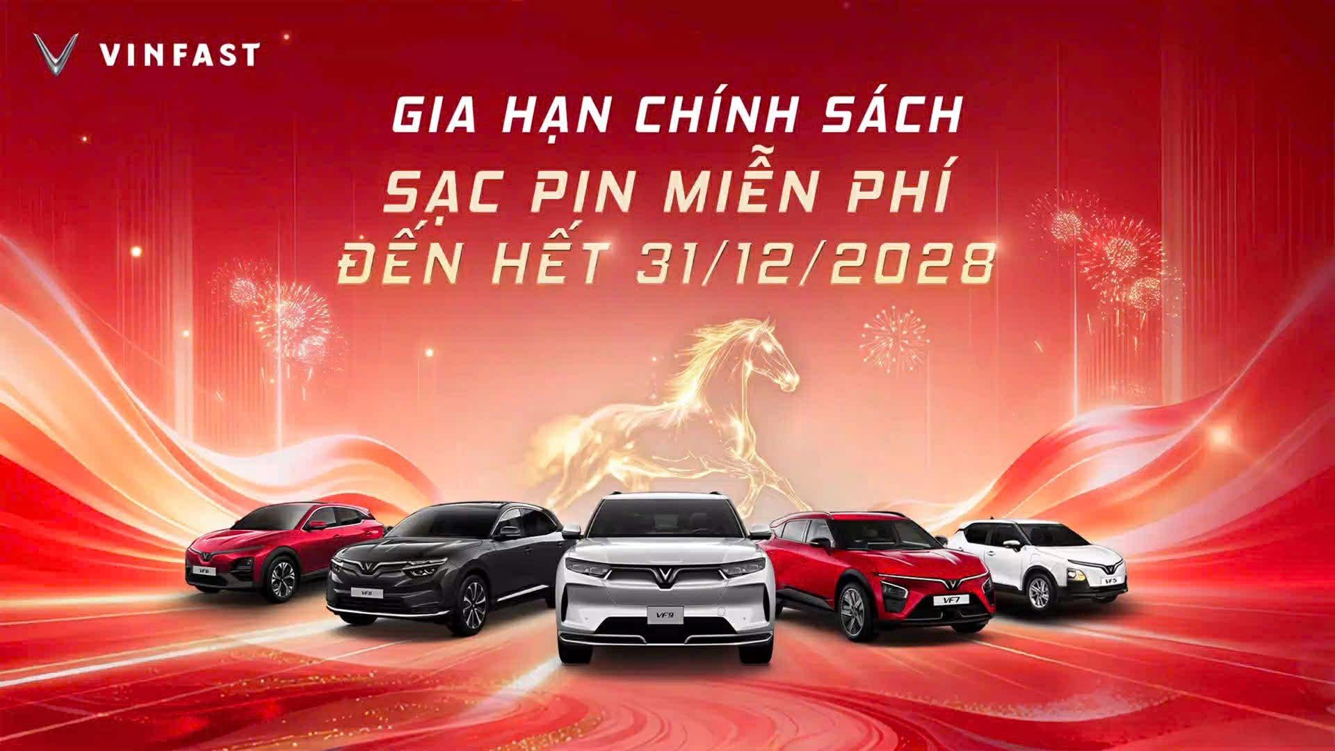 Miễn phí sạc 31/12/2026