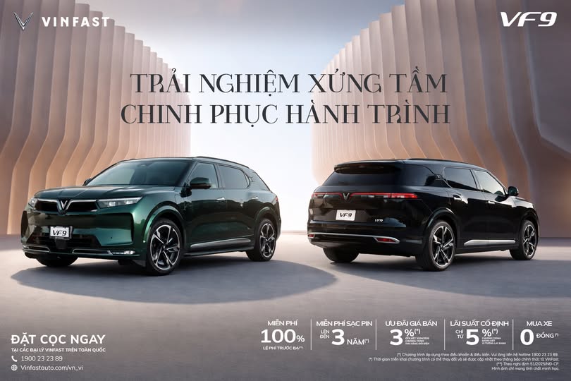 🚙 VF 9 – Trải nghiệm xứng tầm từ VinFast