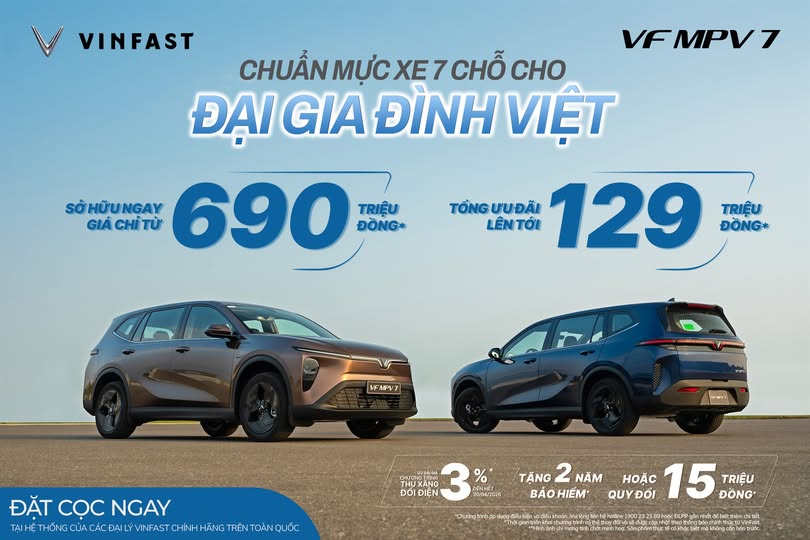 VF MPV 7 – CHUẨN MỰC XE 7 CHỖ CHO ĐẠI GIA ĐÌNH VIỆT 🚗💚